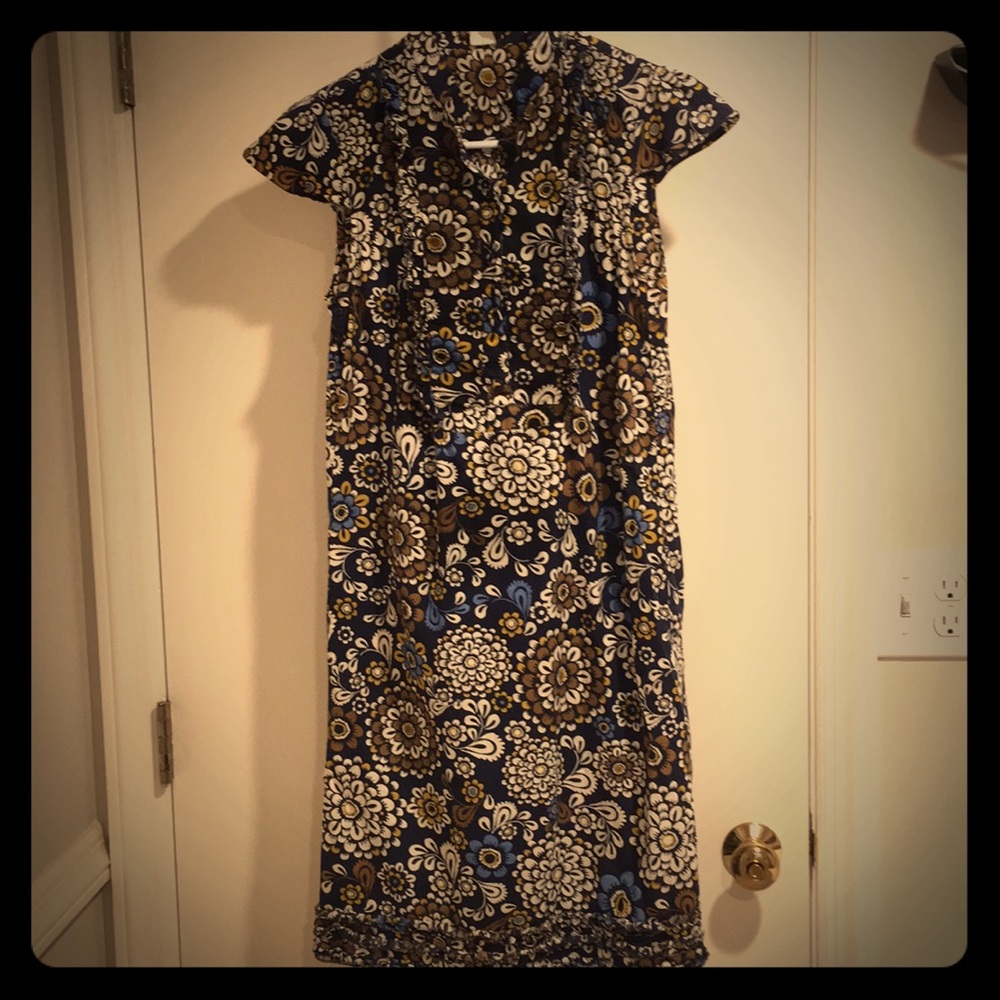 Navy shift dress with fun floral design